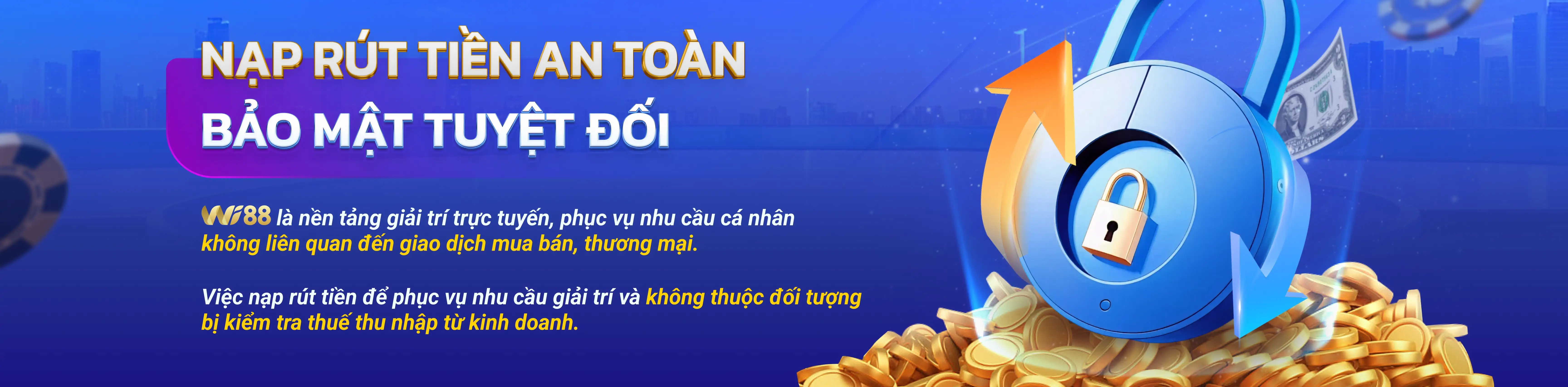 banner thông báo nạp rút